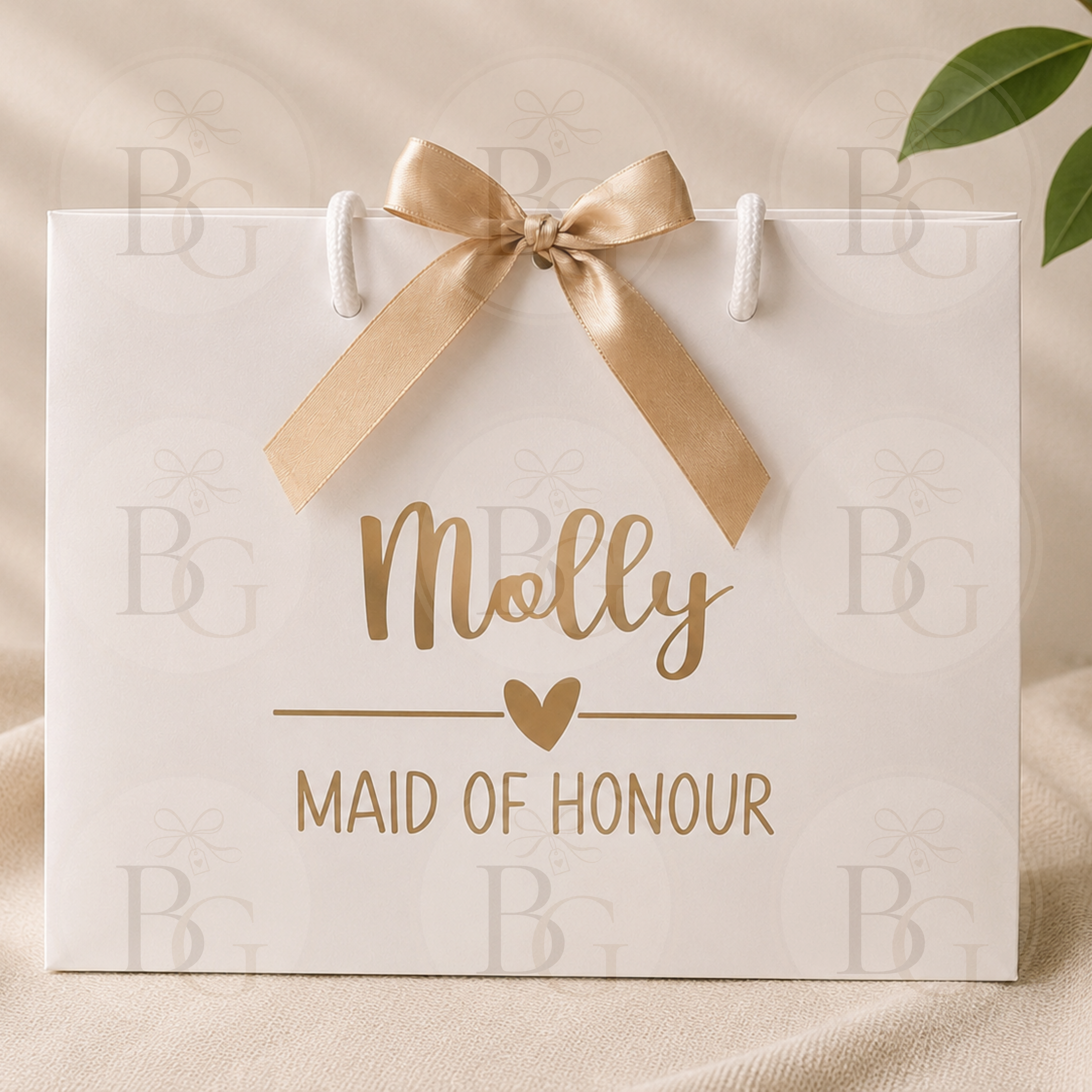 Personalised White Wedding Gift Bags - Large