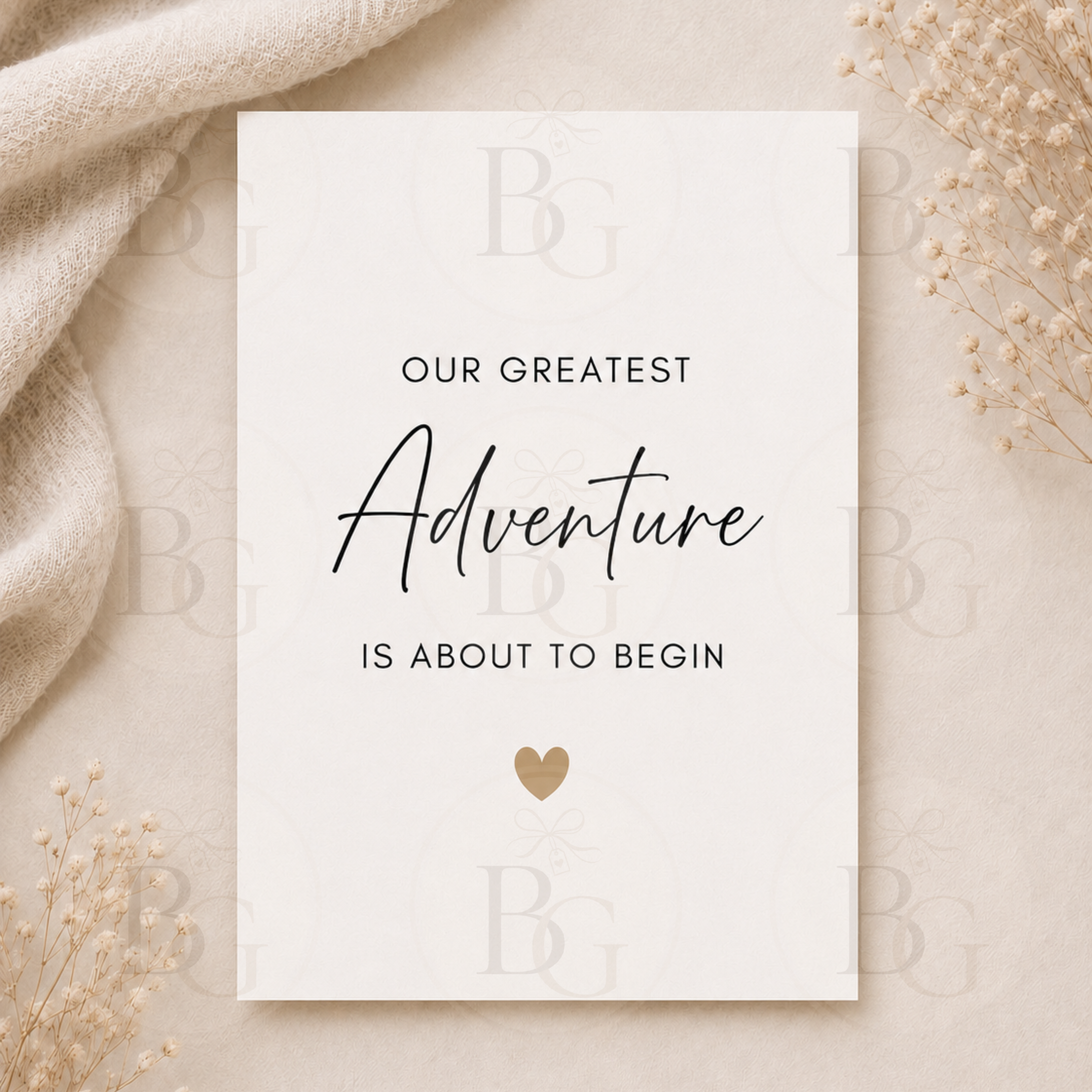 Minimalist Pregnancy Announcement Cards