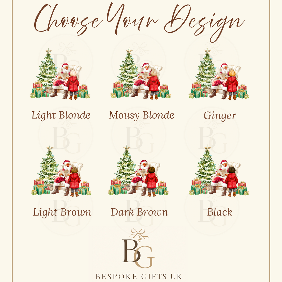 Boys Personalised Believe Christmas Decoration – Santa & Child