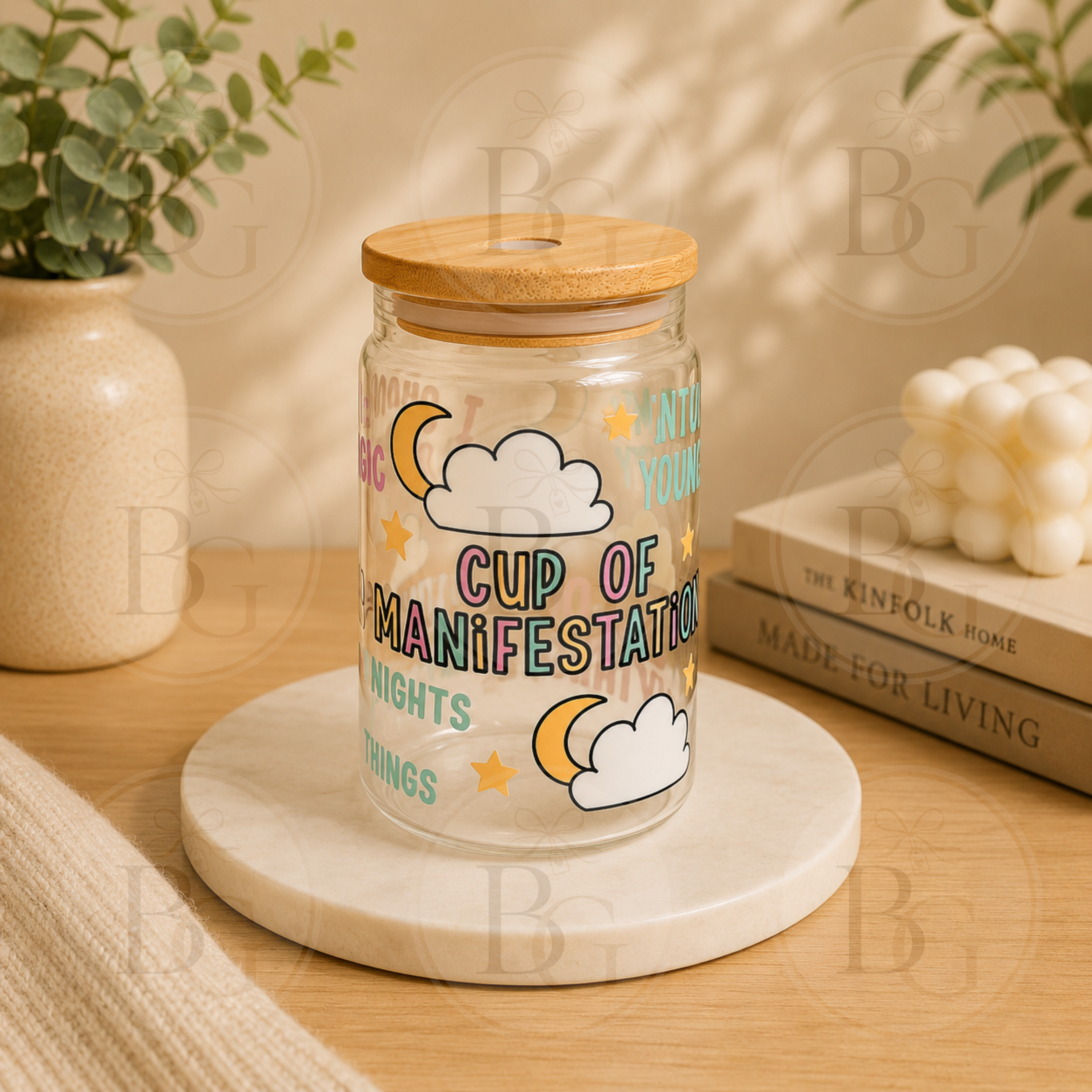 Cup of Manifestation - 16oz Glass Tumbler