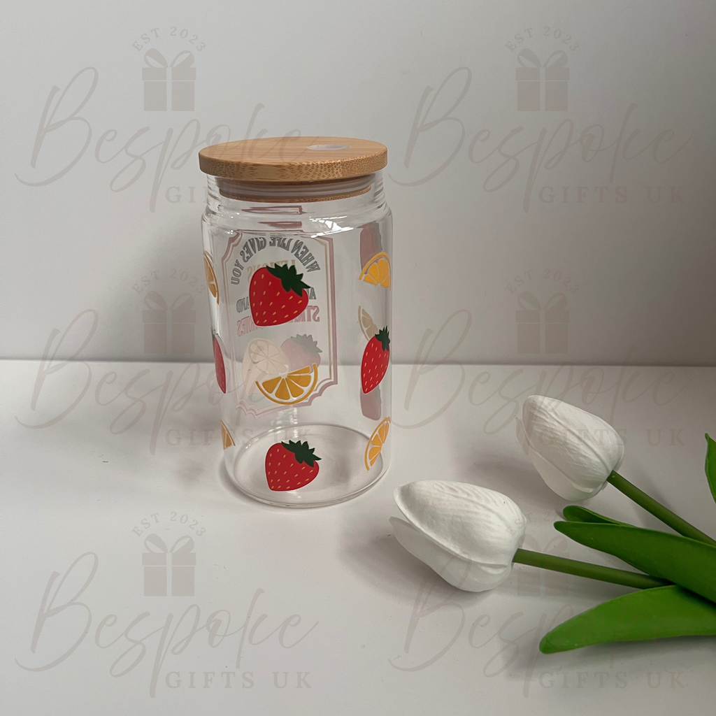 When Life Gives You Lemons Add Vodka & Strawberries  - 16oz Glass Tumbler