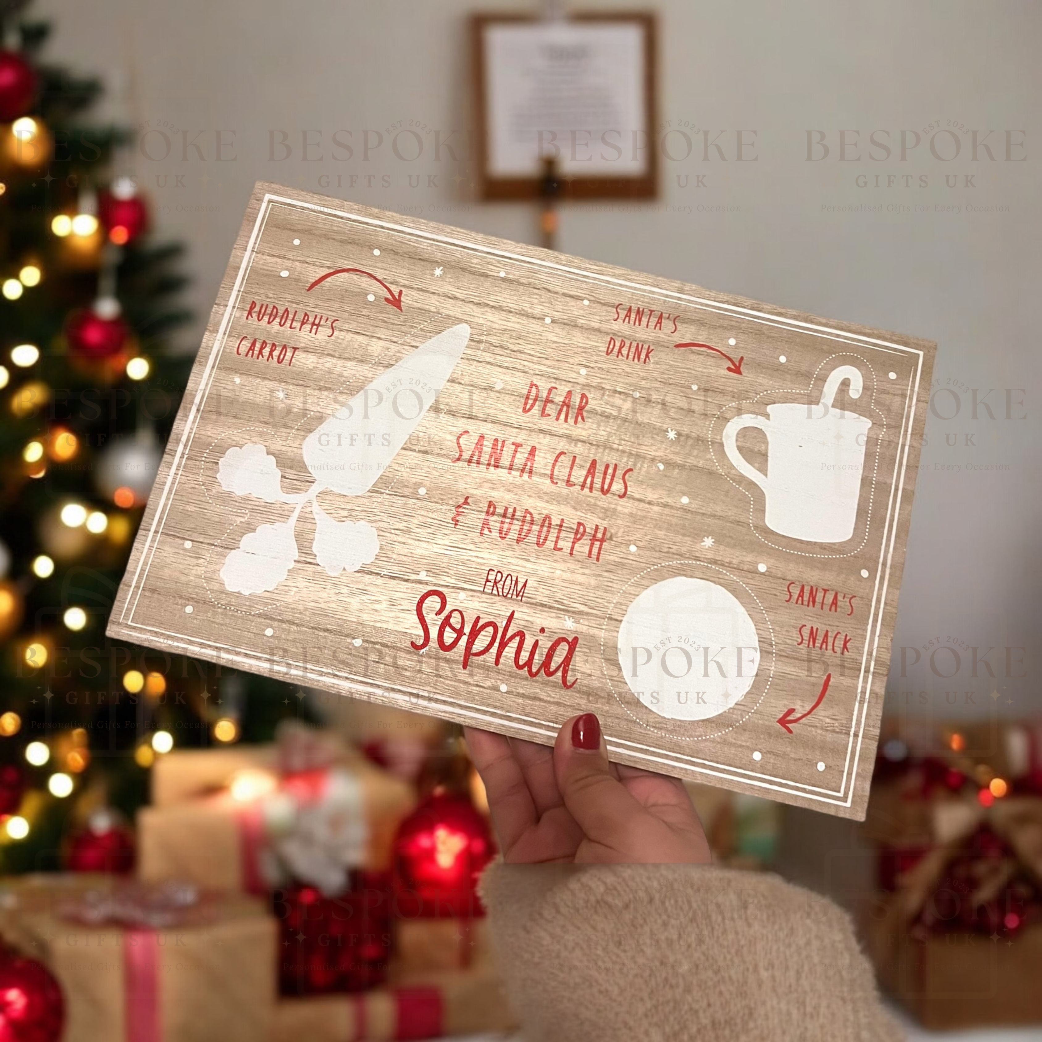 Personalised Snacks Board for Santa