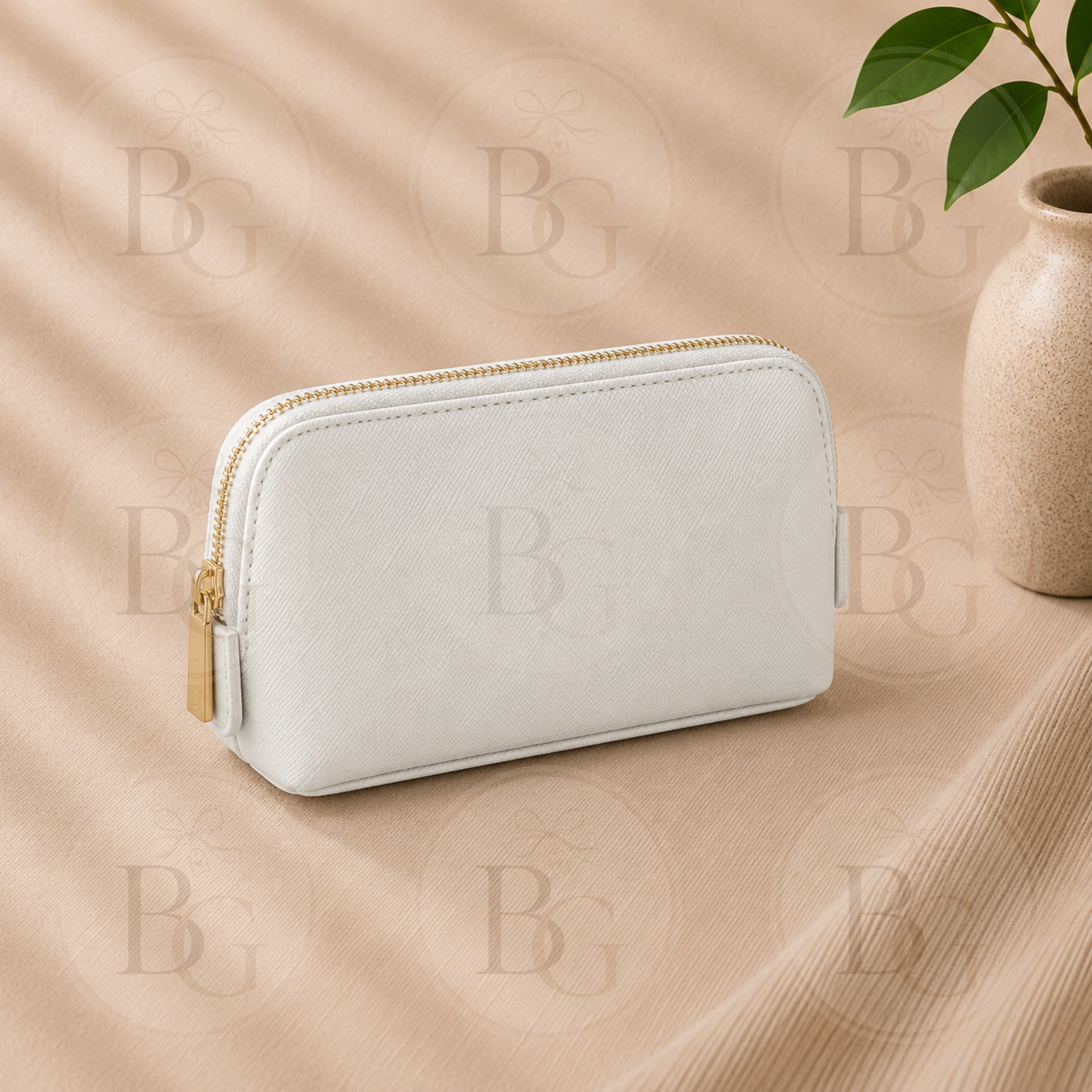 Monogrammed Small Cosmetic Bag