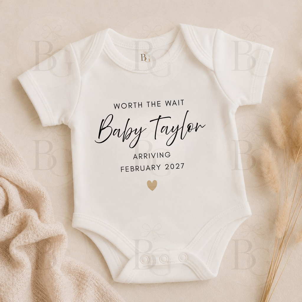 Worth the Wait Pregnancy Announcement Bodysuit