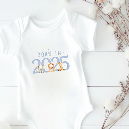 Born in 2025 Baby Grow - Blue