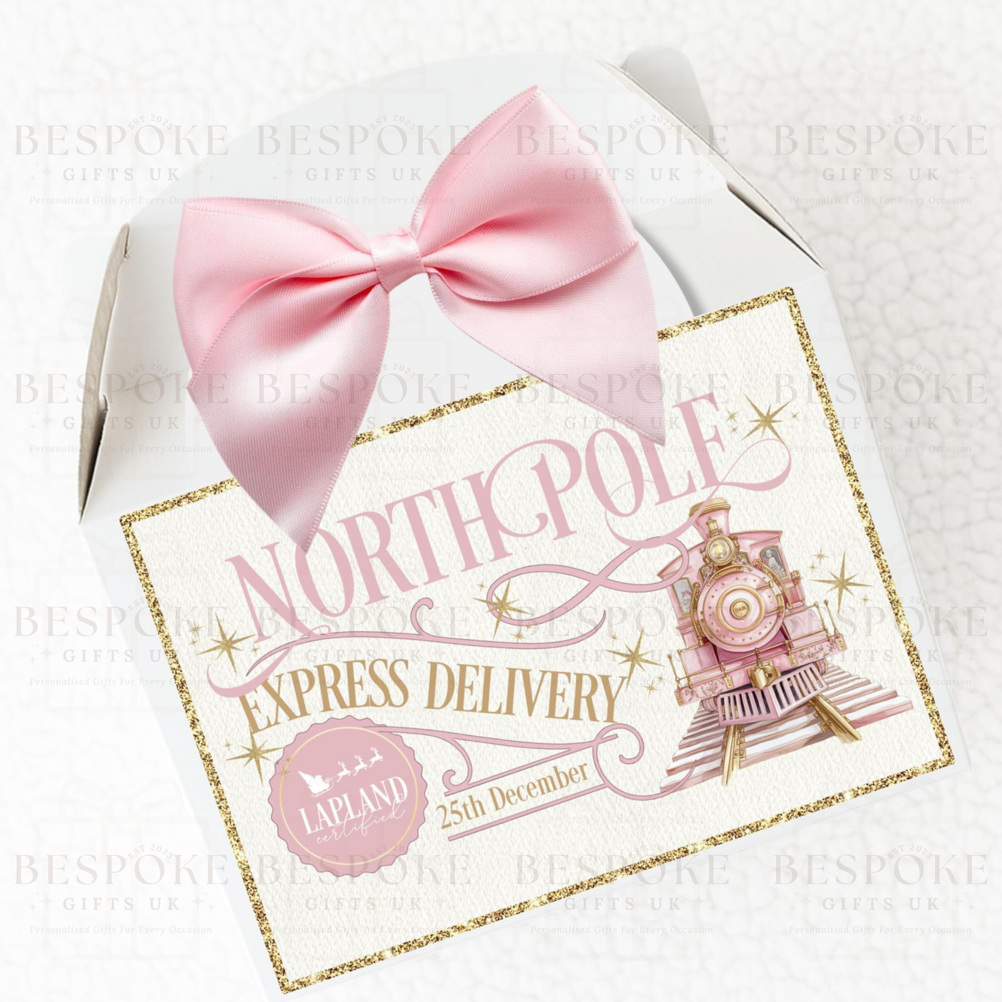 North Pole Express Train - Treat Box - Pink