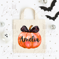 Personalised Iridescent Orange Pumpkin - Canvas Bag