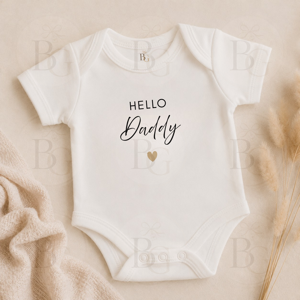 Hello Daddy Pregnancy Announcement Bodysuit