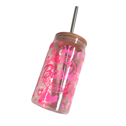 Barbie 16oz Glass Tumbler