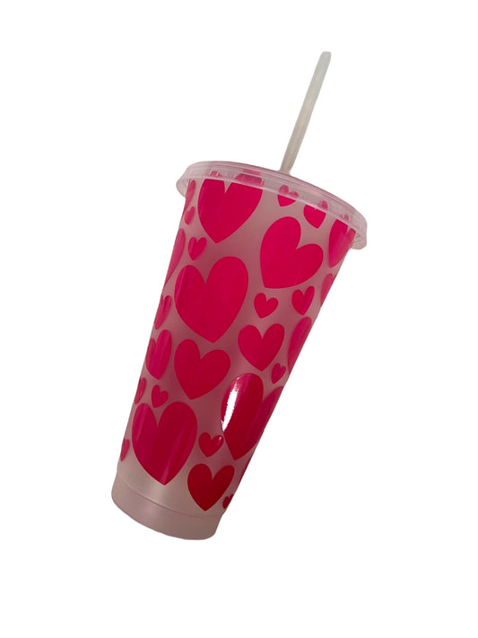 Valentine’s Hearts 24oz Cold Cup