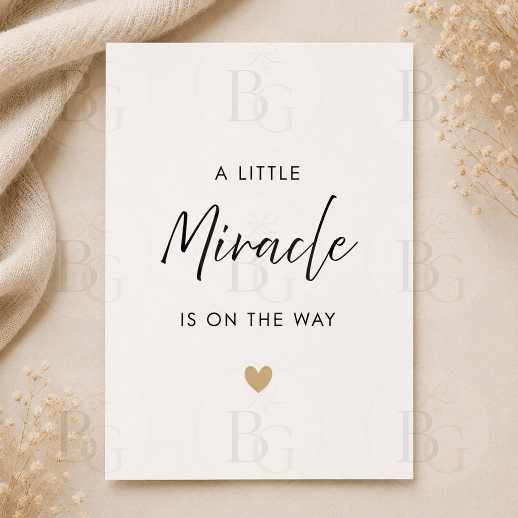 Minimalist Pregnancy Announcement Cards