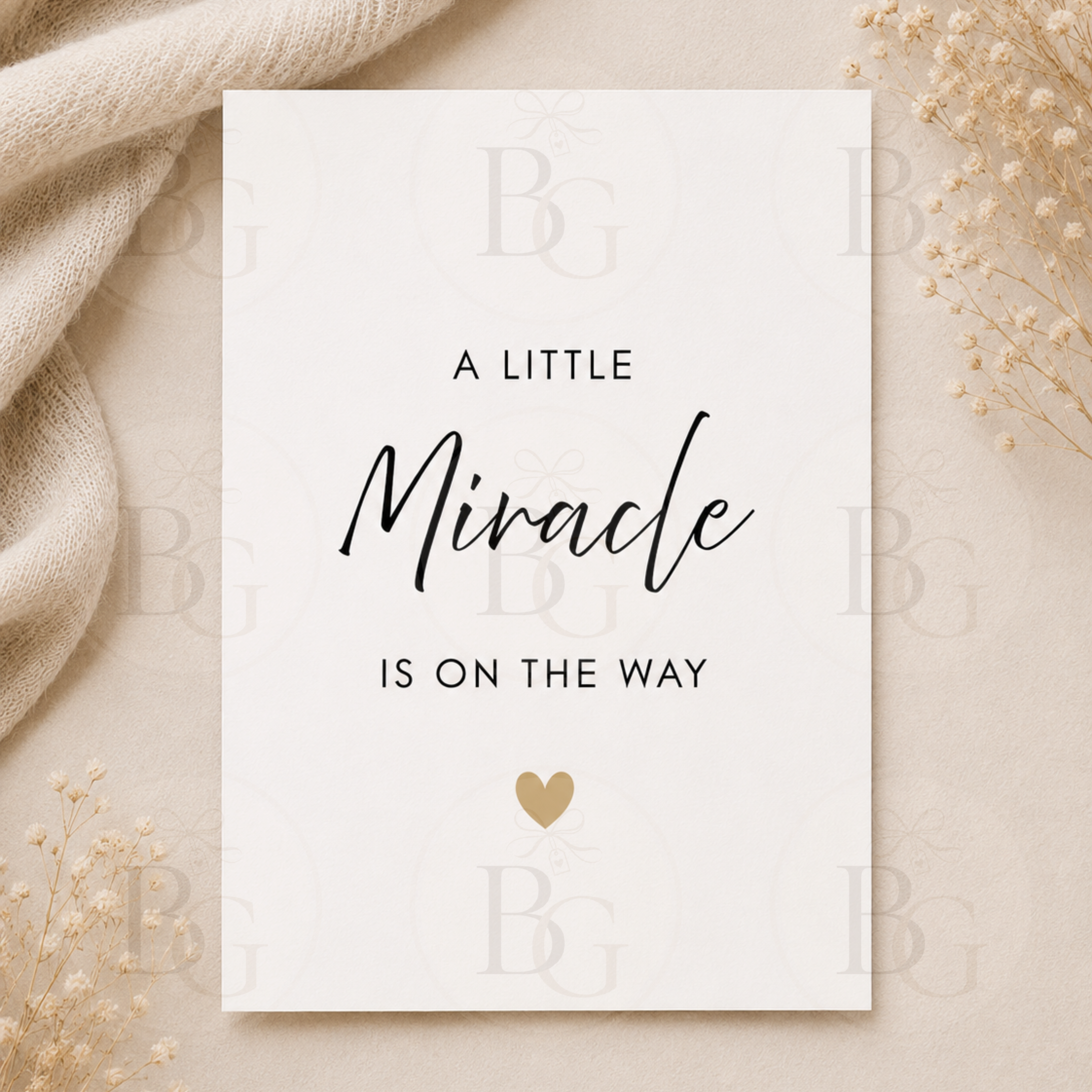 Minimalist Pregnancy Announcement Cards