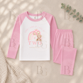 Personalised Birthday Pyjamas – Rainbow Design - Pink