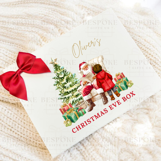 Personalised Magnetic Christmas Eve Gift Box - Boy Design