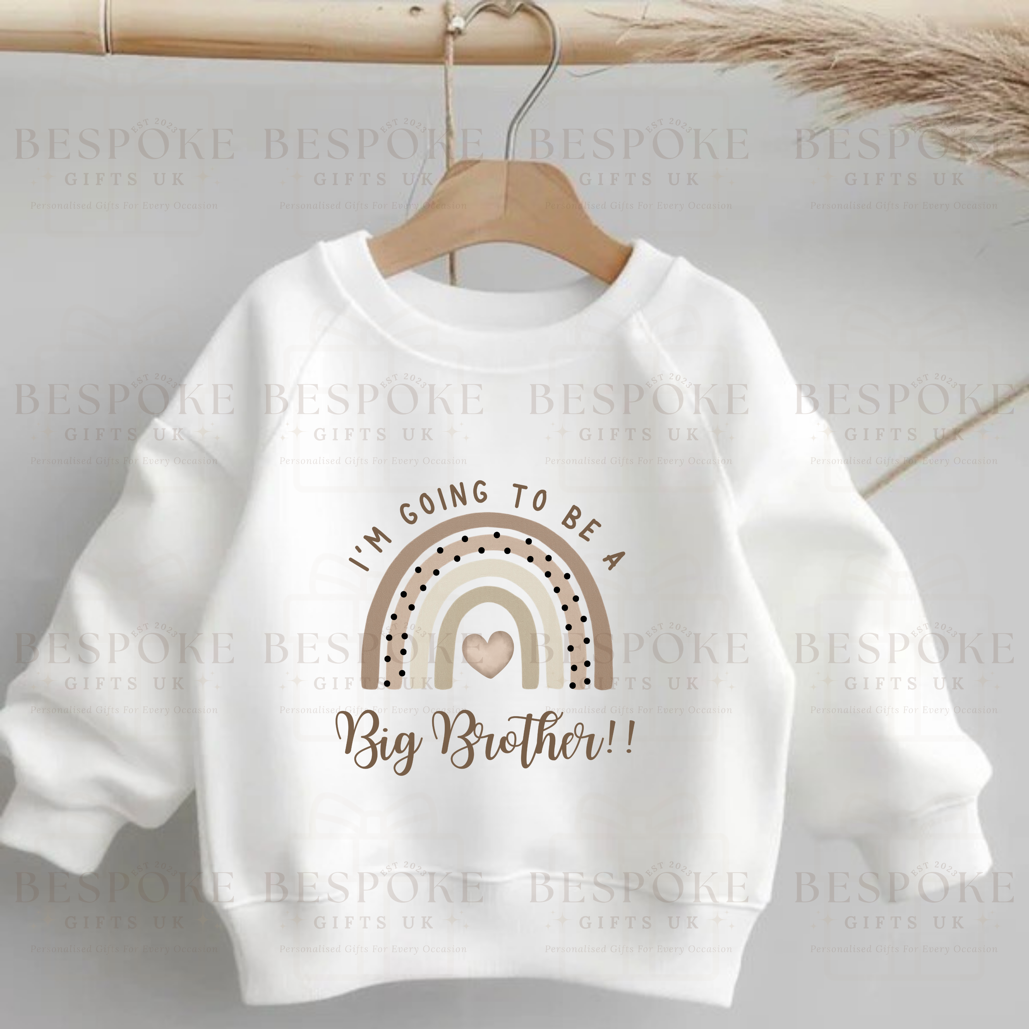 I’m Going To Be A Big Brother - White Jumper - Neutral Design