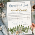 Personalised Christmas Eve Certificate - Blue