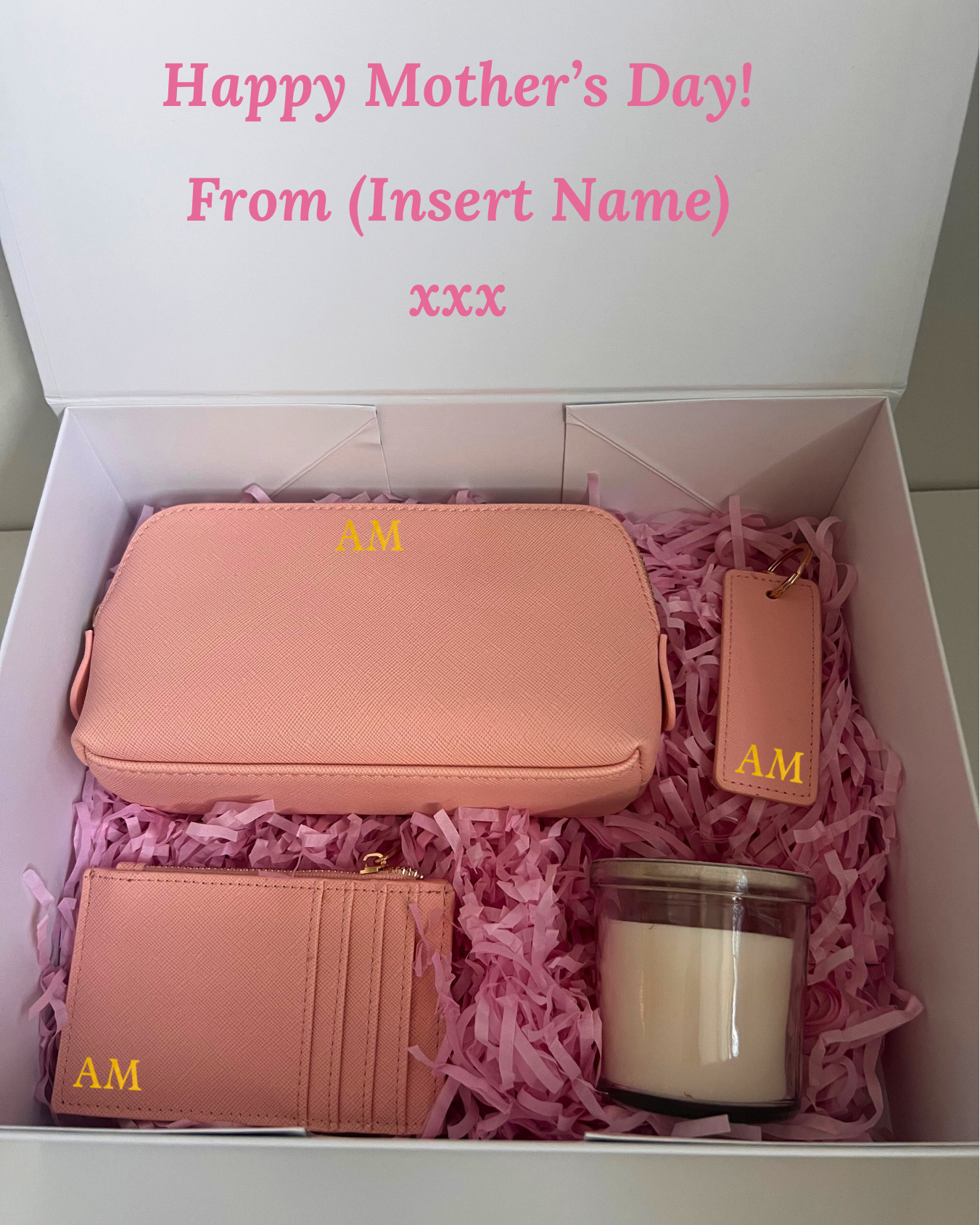 Mother’s Day Bundle - Inc Personalised Small Make Up Bag, Card Holder Purse, & Keyring
