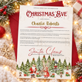 Personalised Christmas Eve Certificate & Envelope - Red