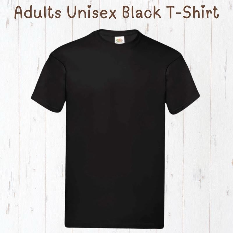 Adults Unisex Black T-Shirt