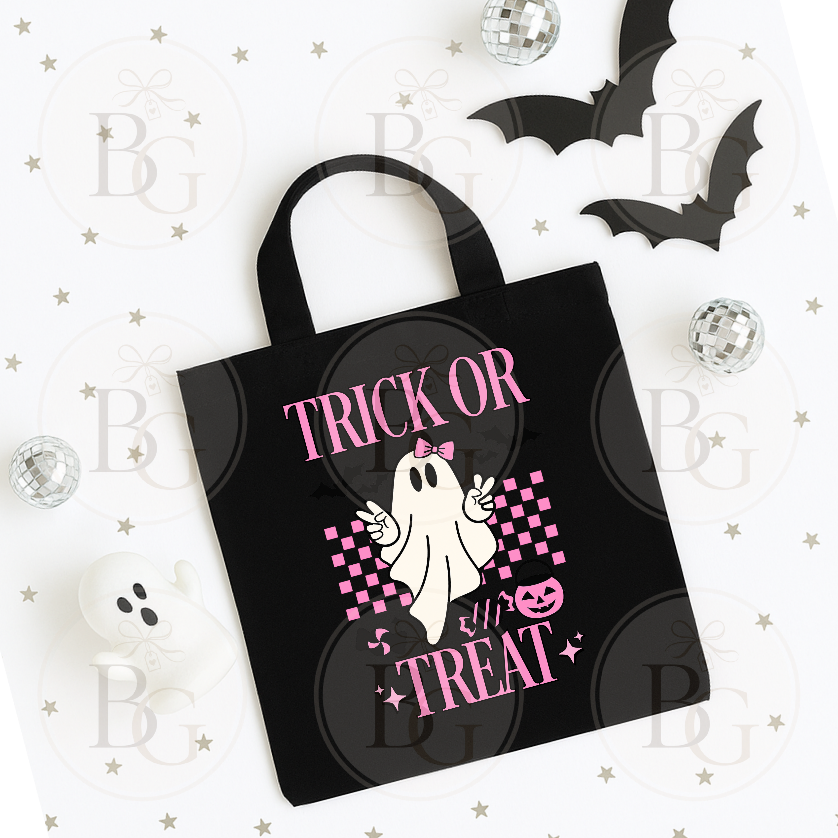 Pink Trick or Treat - Mini Tote Bag