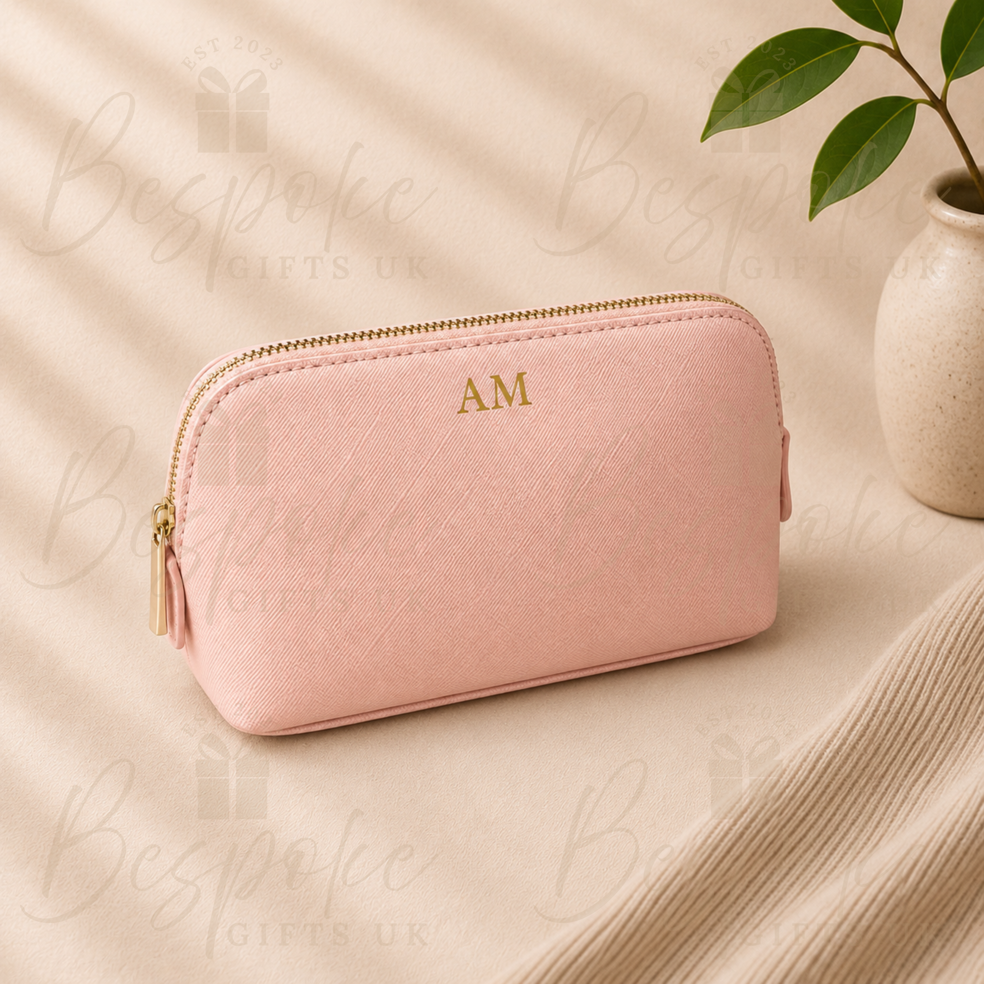 Monogrammed Small Cosmetic Bag