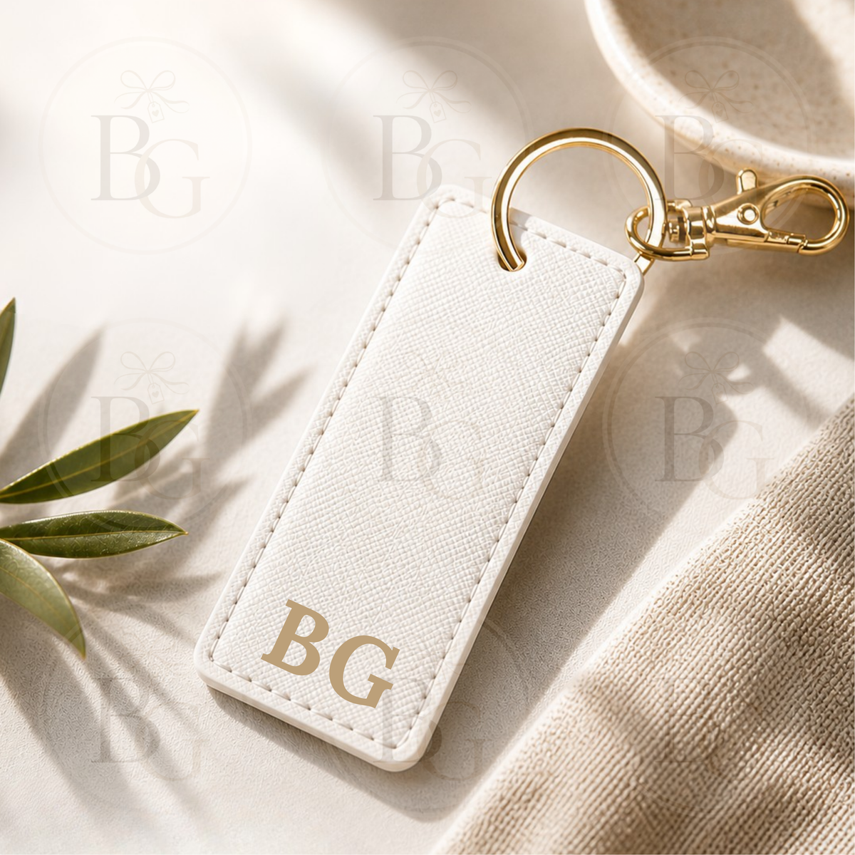 Monogram Key Clip Fob Keyring