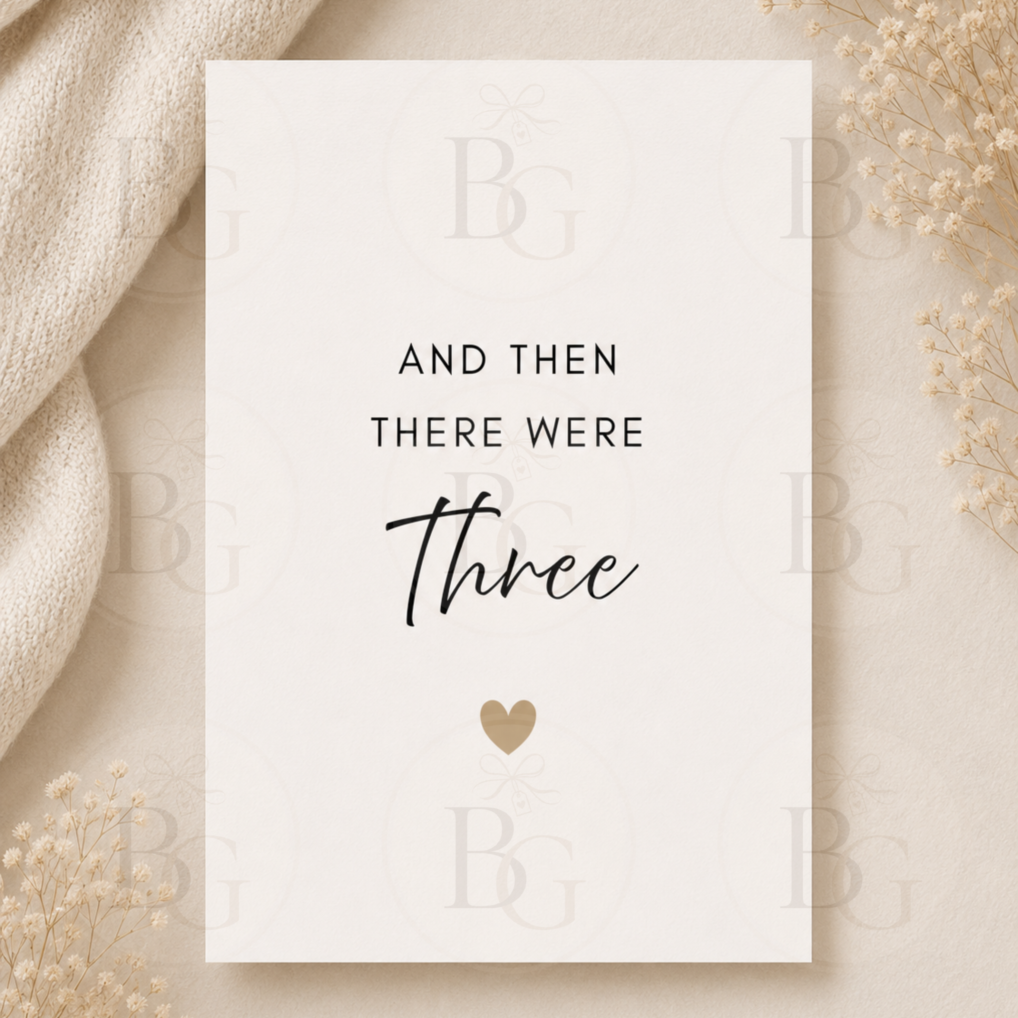 Minimalist Pregnancy Announcement Cards