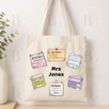 Personalised Inspirational Teacher Tote Bag – Custom Teacher Thank You Gift