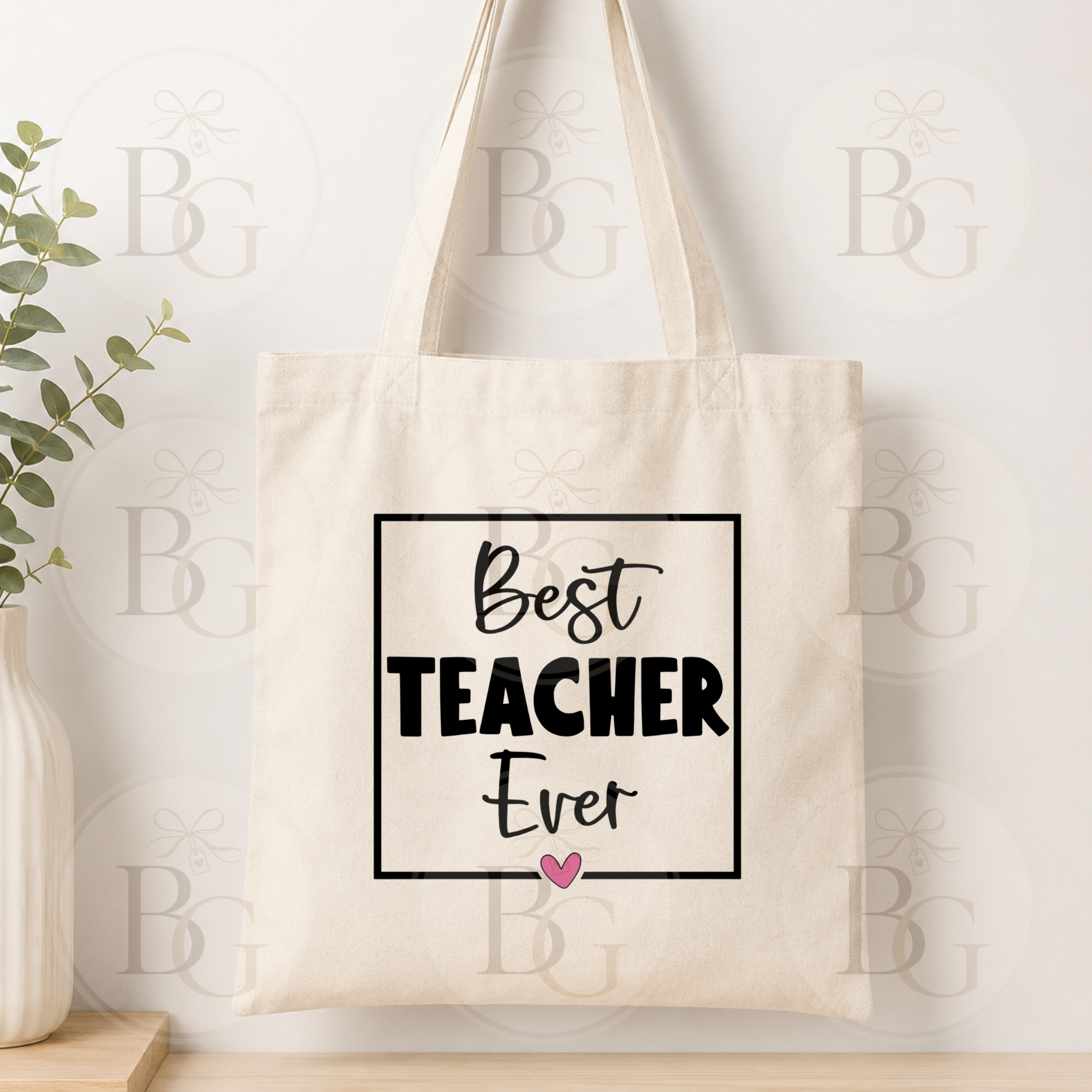 Best Teacher Ever Tote Bag – Teacher Thank You Gift
