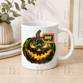 Personalised Sparkly Pumpkin 11oz Ceramic Mug - Neon