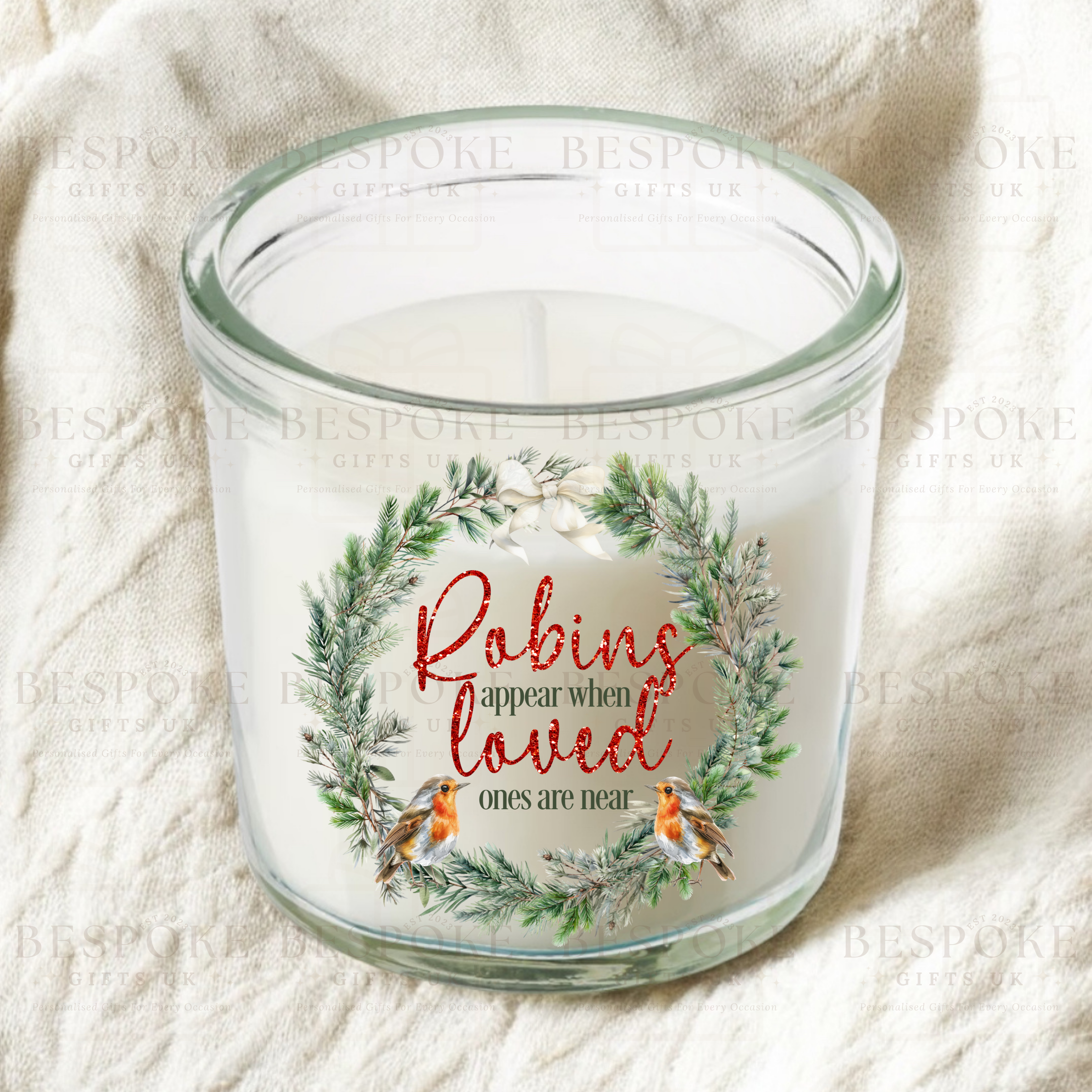 Robins Appear When Loved Ones Are Near - Small Vanilla Scented Candle