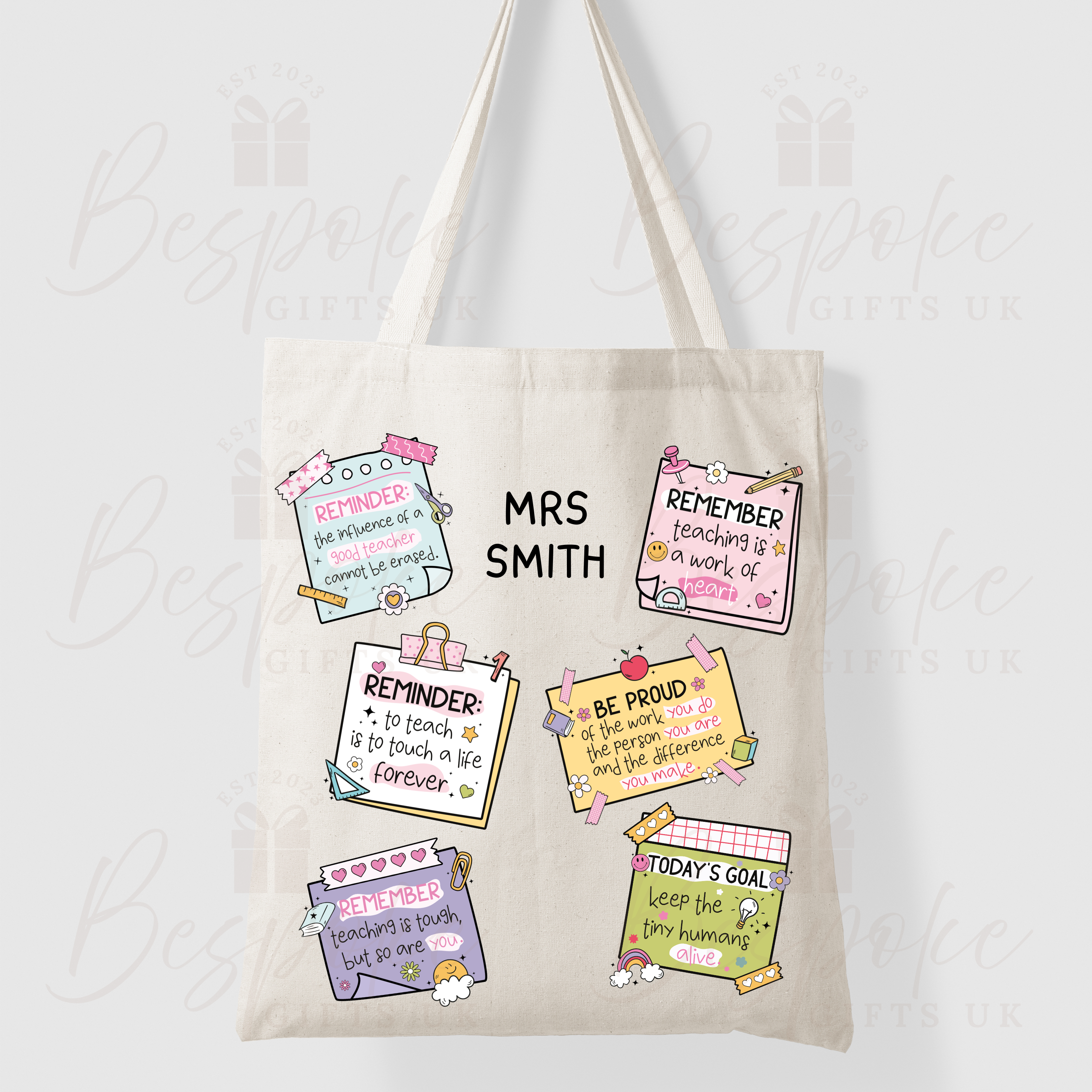 Personalised Teacher Reminders - Canvas Bag