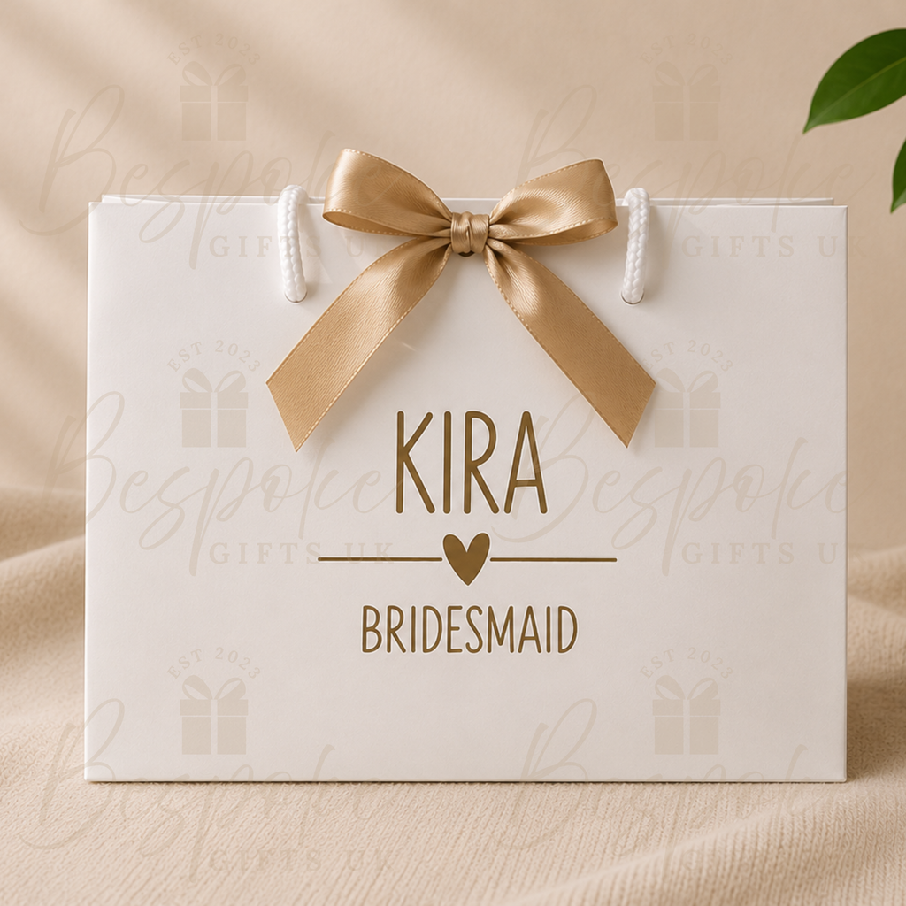 Personalised White Wedding Gift Bags - Small