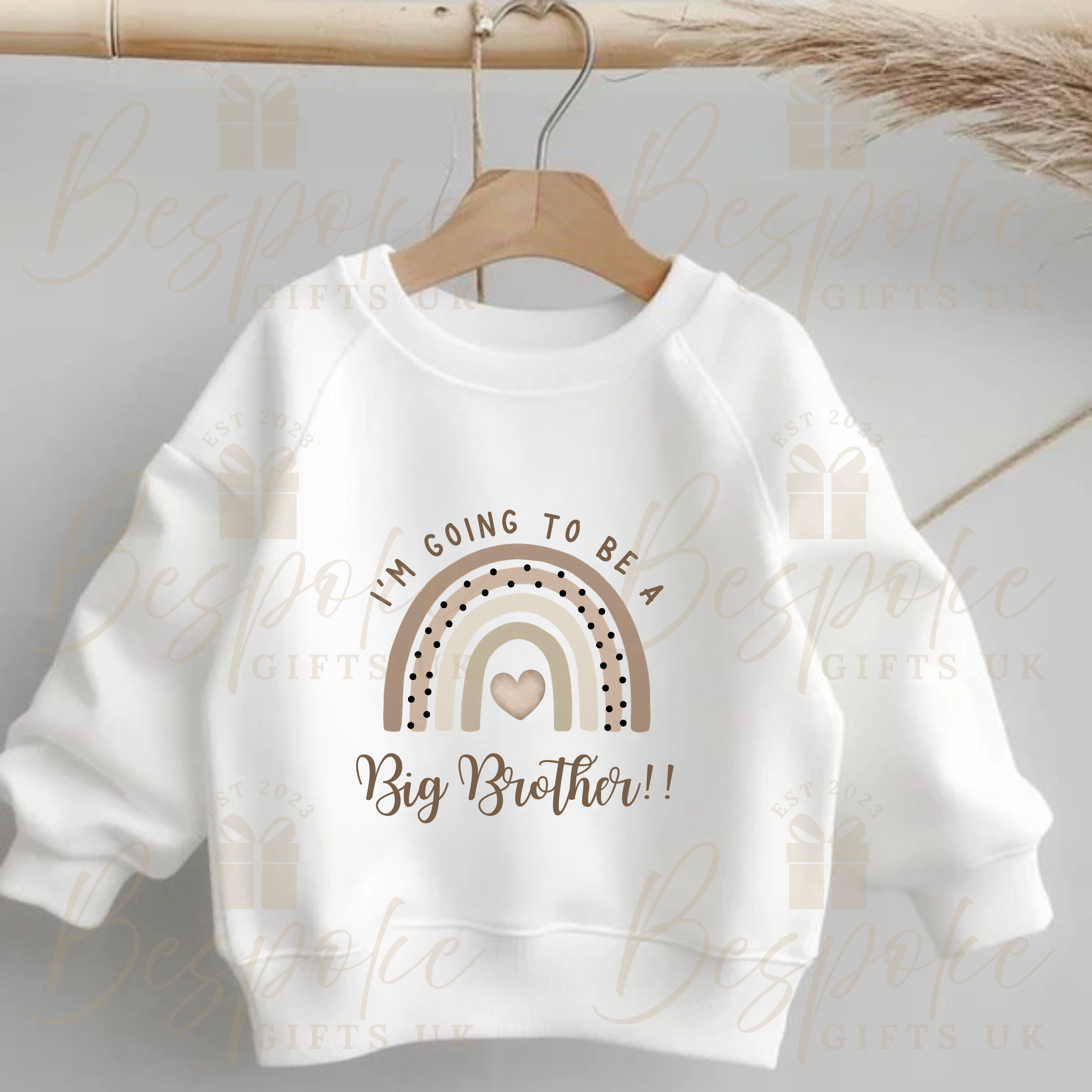 I’m Going To Be A Big Brother - White Jumper - Neutral Design