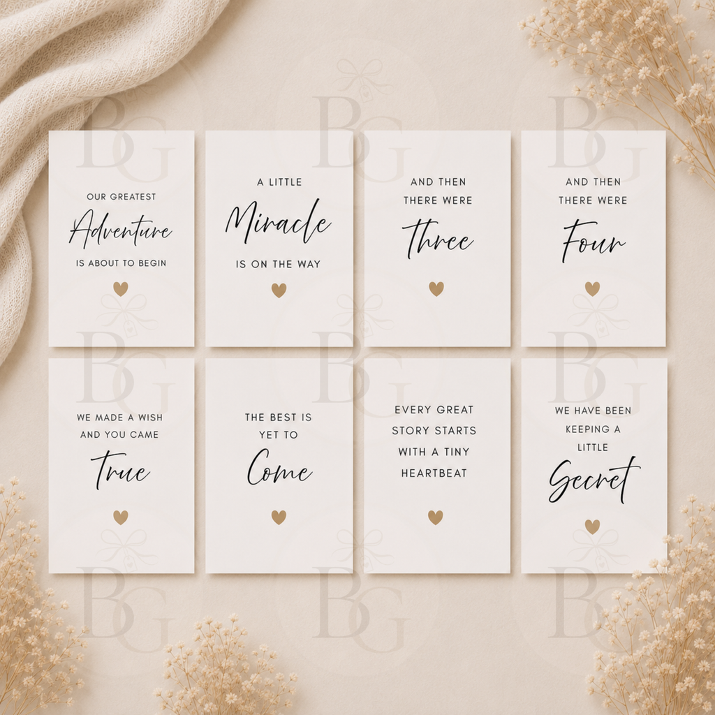 Minimalist Pregnancy Announcement Cards