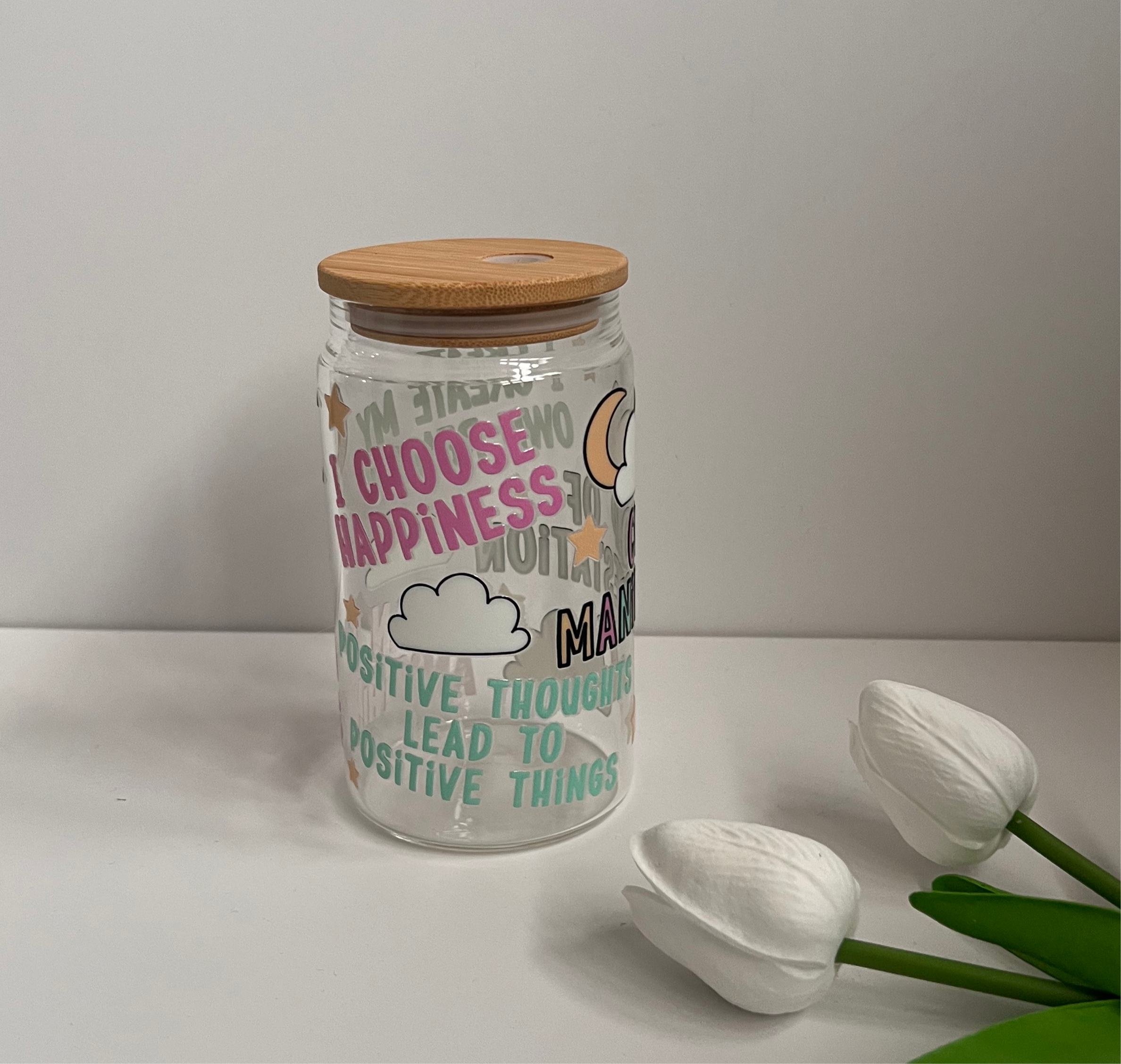 Cup of Manifestation - 16oz Glass Tumbler