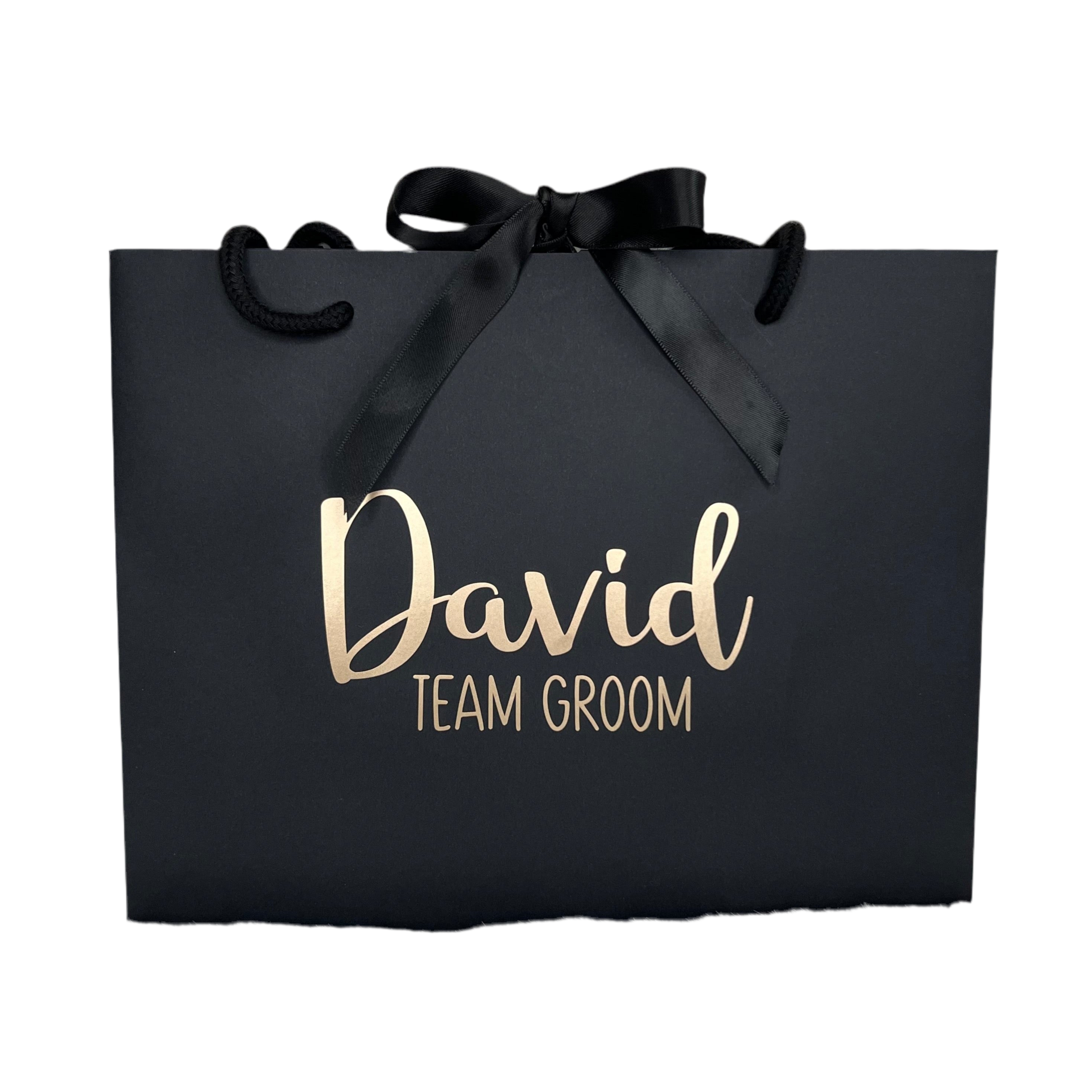 Personalised Wedding Gift Bags - Black