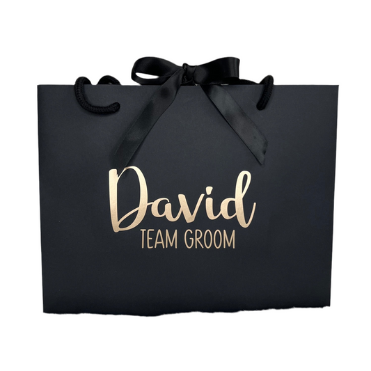 Personalised Wedding Gift Bags - Black