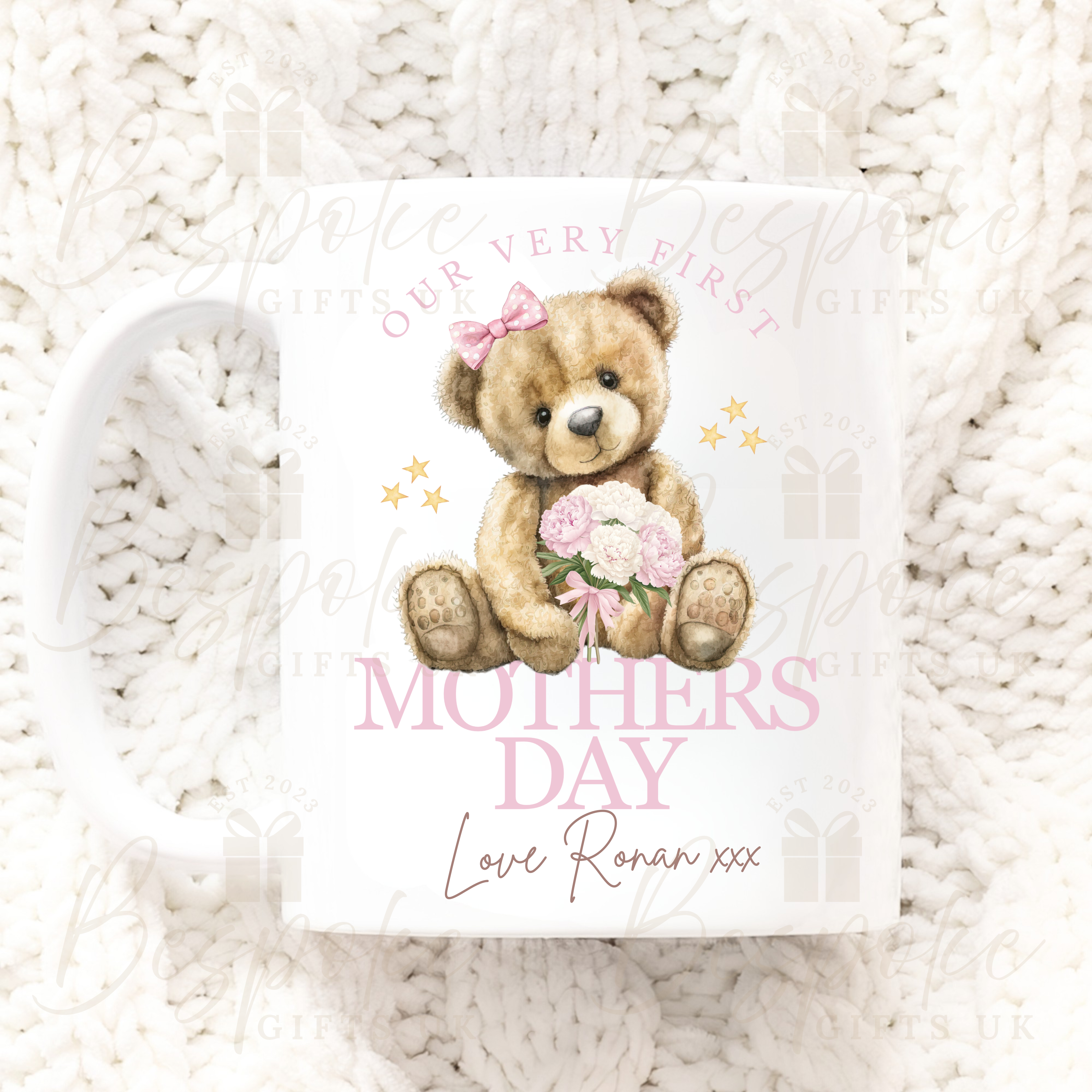 Mother’s Day 11oz Ceramic Pink Mug - First Mother’s Day