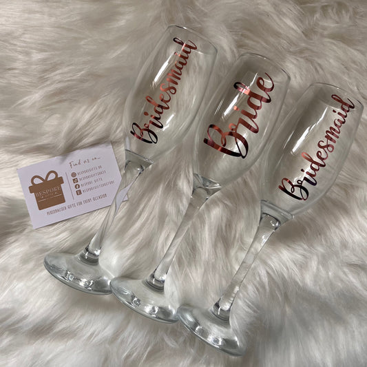 Personalised Wedding Champagne Glass