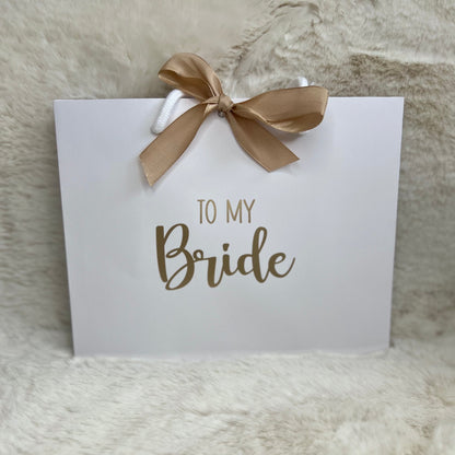 Personalised Wedding Gift Bags - White