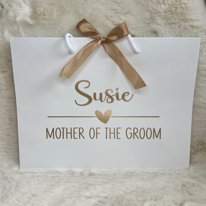 Personalised Wedding Gift Bags - White