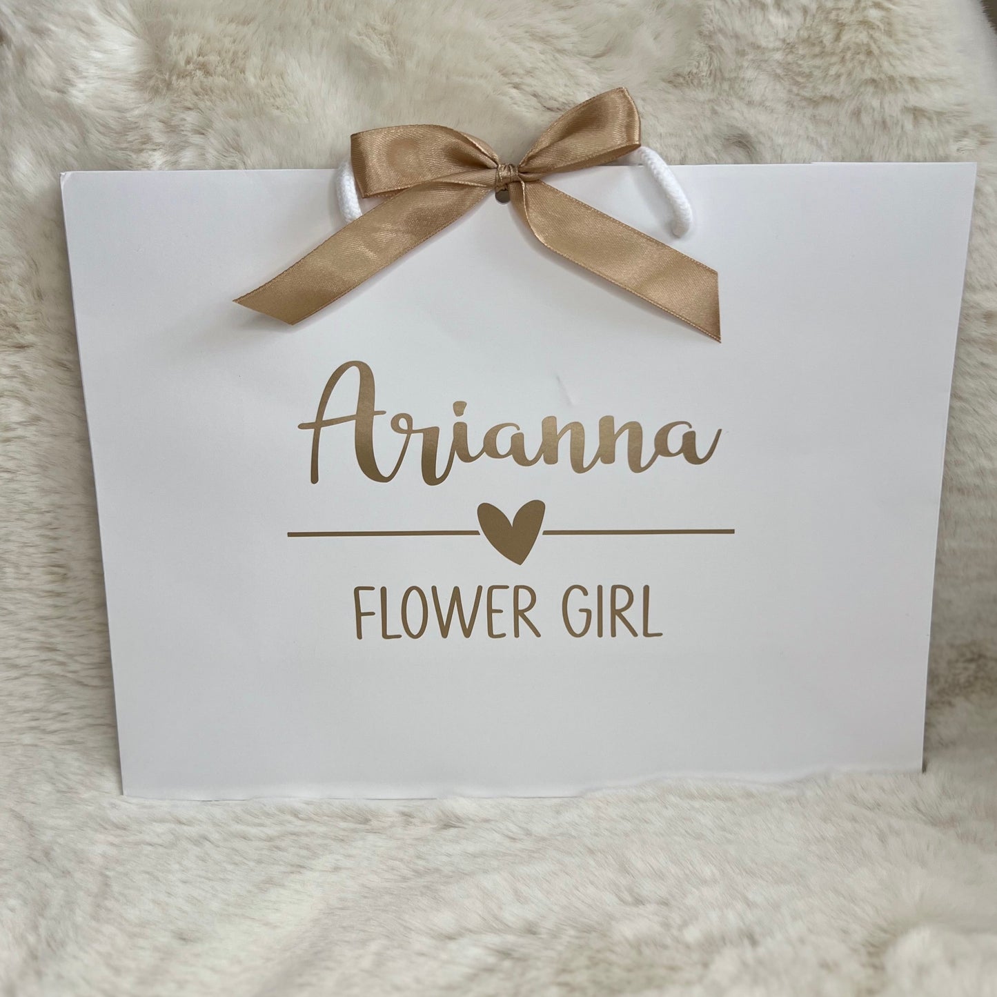 Personalised Wedding Gift Bags - White