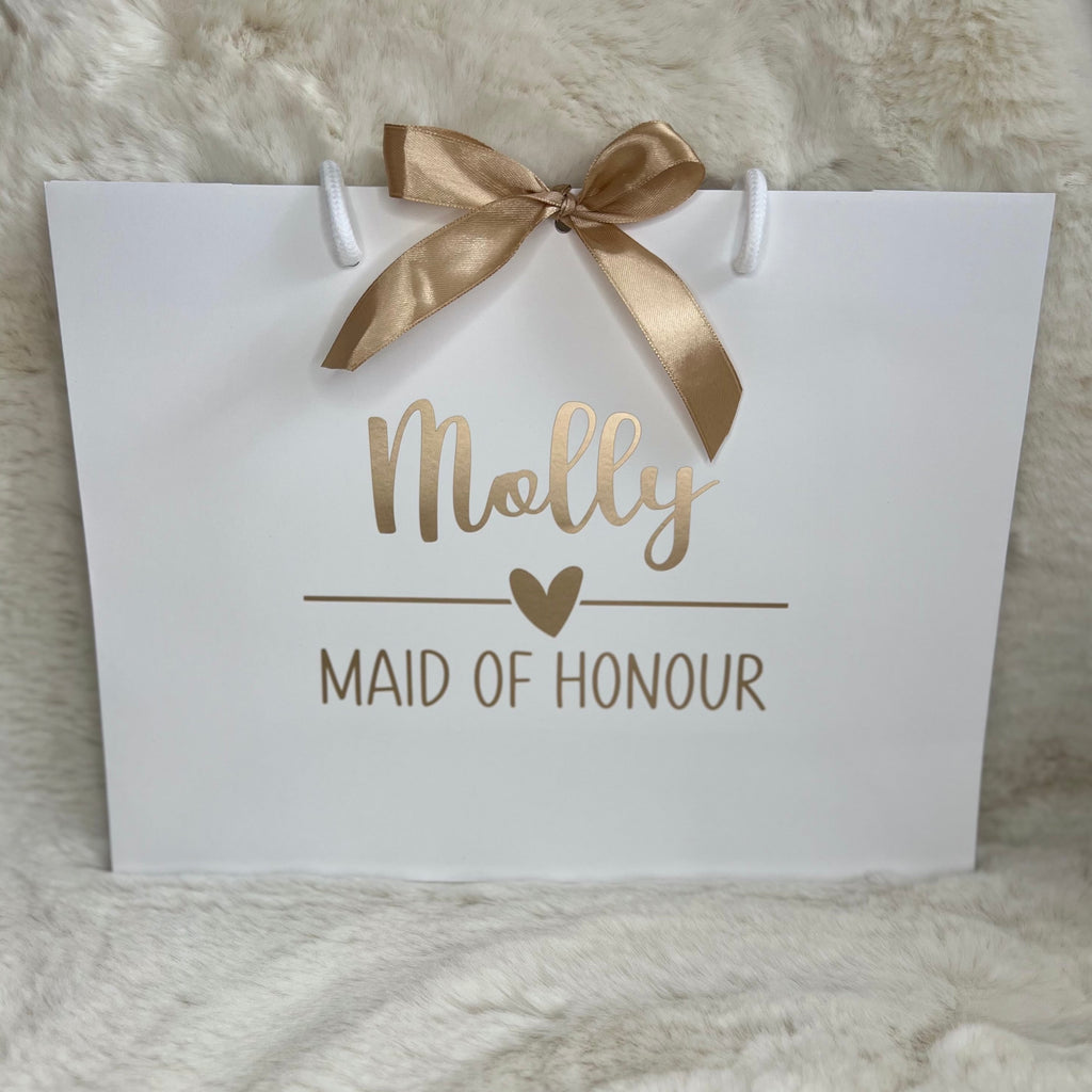 Personalised Wedding Gift Bags - White