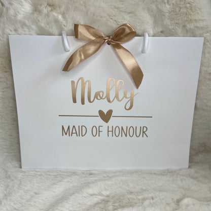 Personalised Wedding Gift Bags - White