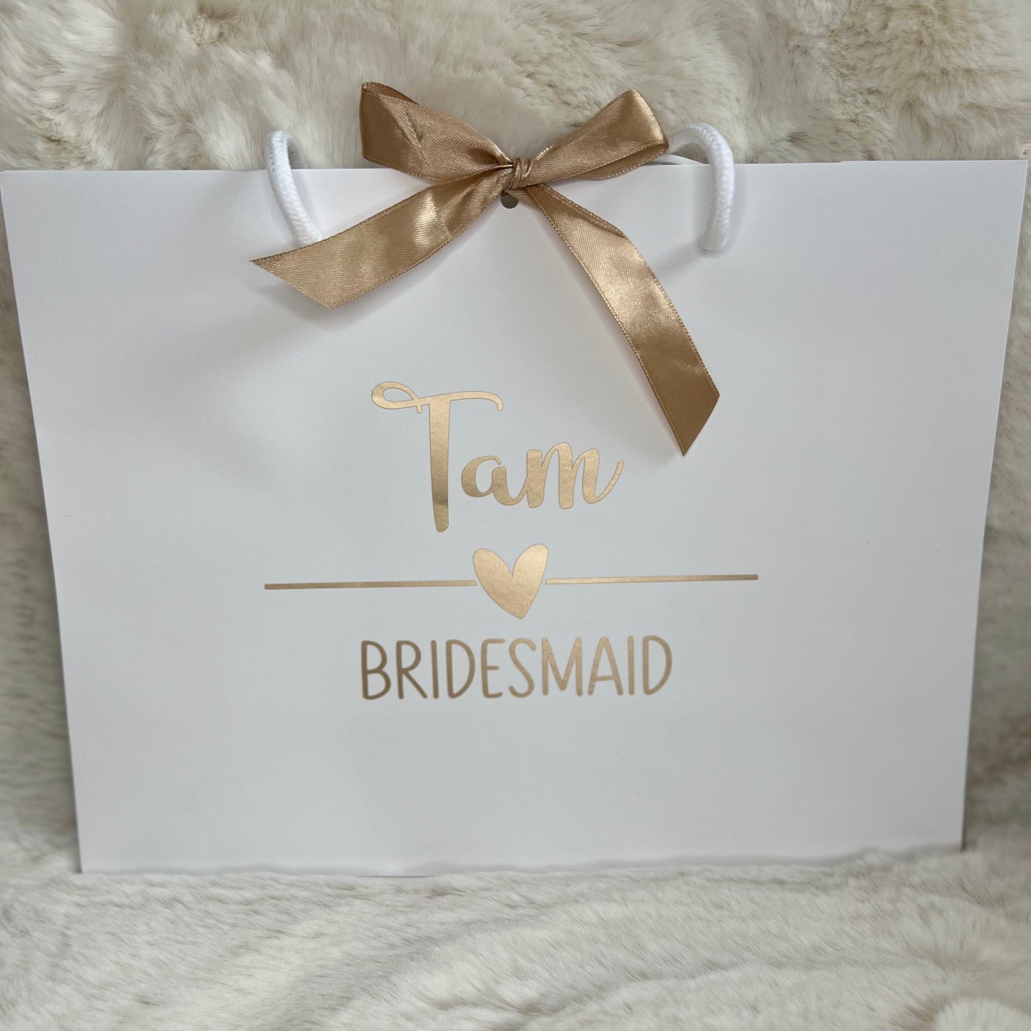 Personalised Wedding Gift Bags - White