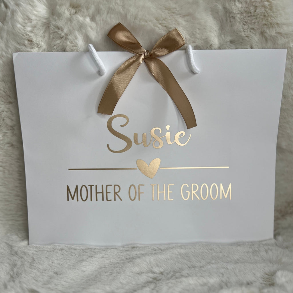 Personalised Wedding Gift Bags - White