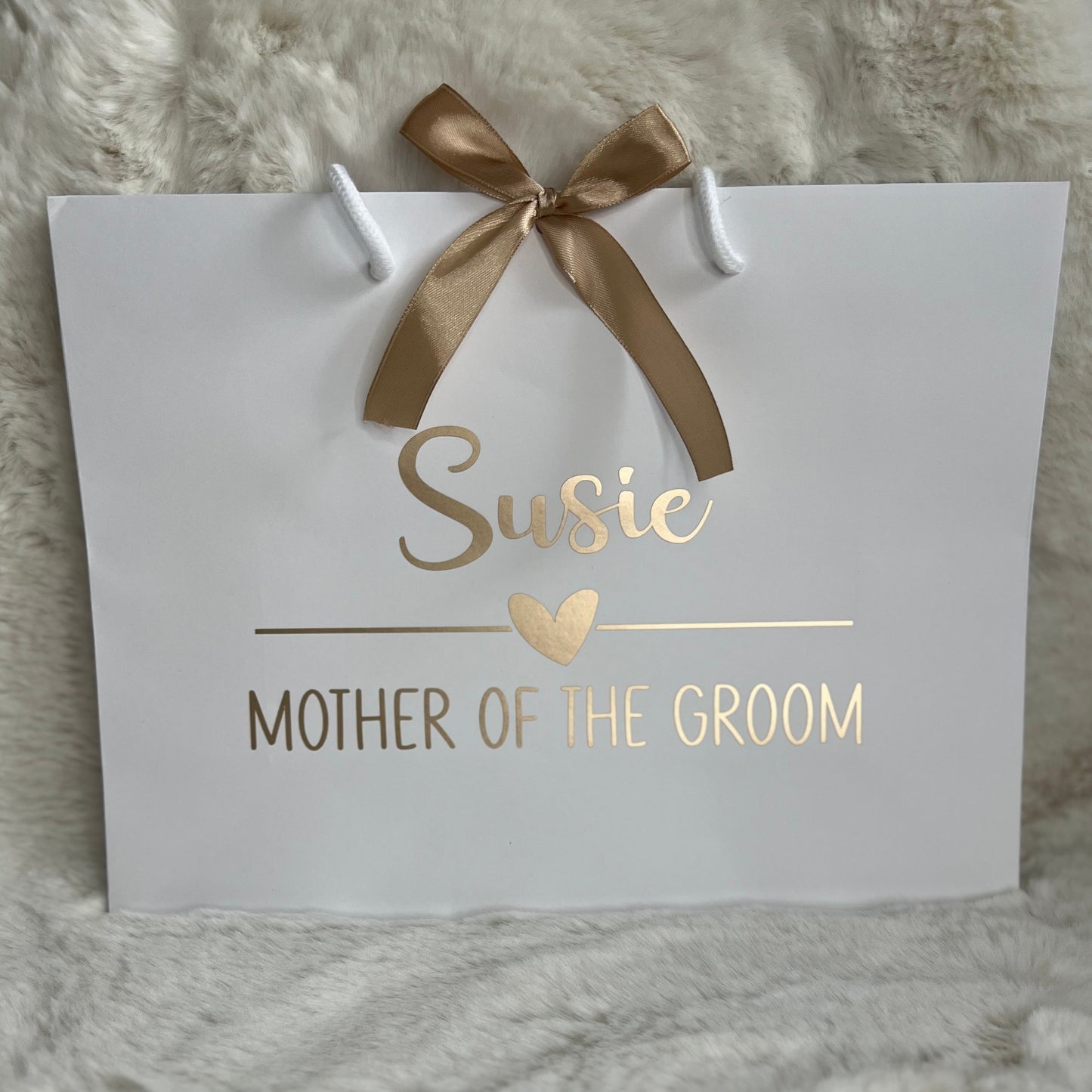 Personalised Wedding Gift Bags - White