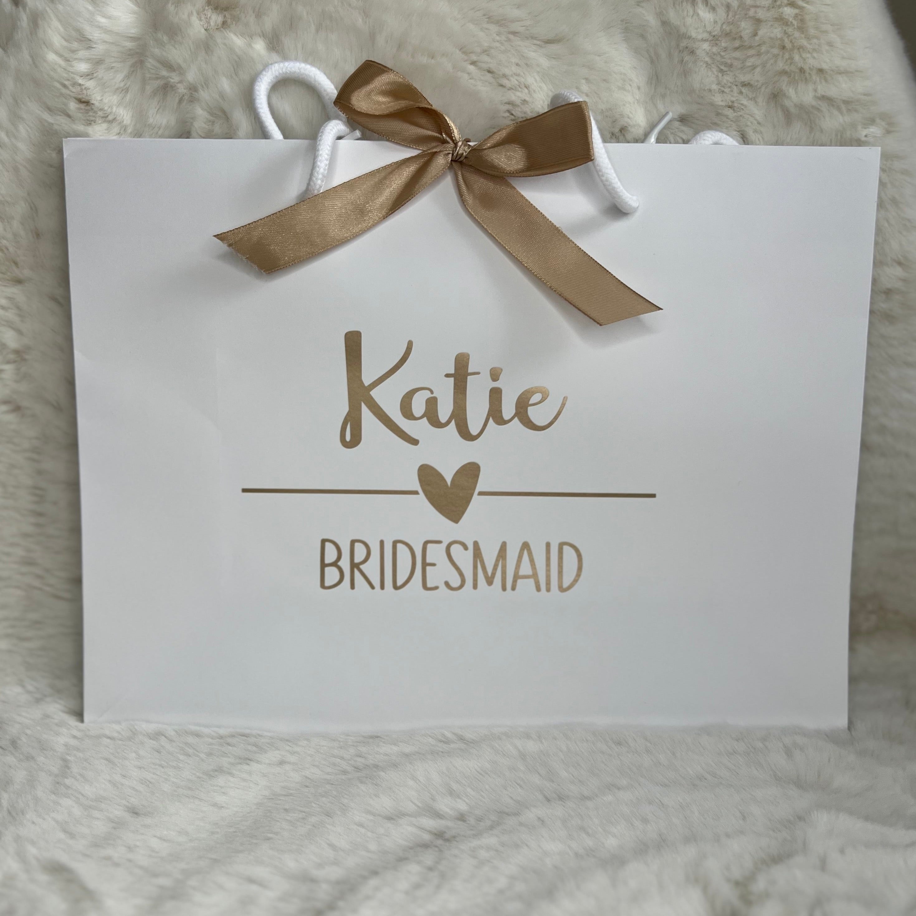 Personalised Wedding Gift Bags - White