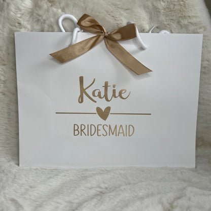 Personalised Wedding Gift Bags - White